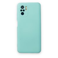 Newface Xiaomi Redmi Note 10S Kılıf Nano içi Kadife Silikon - Su Yeşili