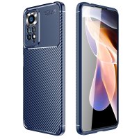 Newface Xiaomi Redmi Note 11 Kılıf Focus Karbon Silikon - Lacivert