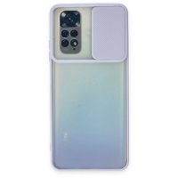 Newface Xiaomi Redmi Note 11 Kılıf Palm Buzlu Kamera Sürgülü Silikon - Lila