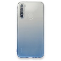 Newface Xiaomi Redmi Note 8 Kılıf Lüx Çift Renkli Silikon - Mavi