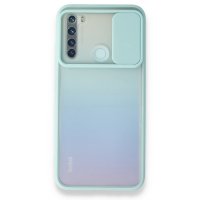 Newface Xiaomi Redmi Note 8 Kılıf Palm Buzlu Kamera Sürgülü Silikon - Turkuaz