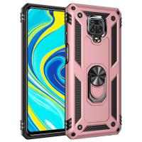 Newface Xiaomi Redmi Note 9 Pro Kılıf Sofya Yüzüklü Silikon Kapak - Rose