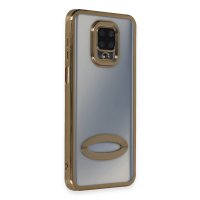 Newface Xiaomi Redmi Note 9S Kılıf Slot Silikon - Gold