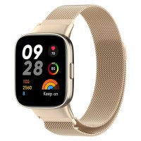 Newface Xiaomi Redmi Watch 3 Metal Mıknatıslı Kordon - Metalik Gold