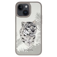 Santa Barbara Polo Racquet Club iPhone 15 Savanna Kapak - Snow Leopard Beyaz