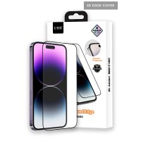 URR iPhone 15 Pro Max 3D Silikon Edge HD Cam Ekran Koruyucu - Siyah