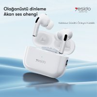 Yesido TWS16 Aktif Gürültü Engelleyici Özellikli Kablosuz Airpods Kulaklık - Beyaz