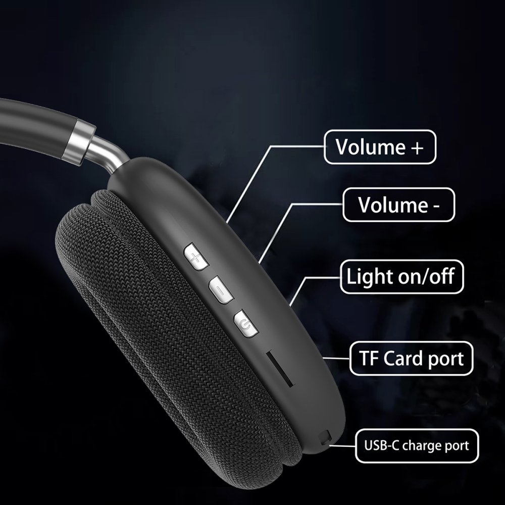Earldom BH102 Kafaüstü Bluetooth Kulaklık - Siyah
