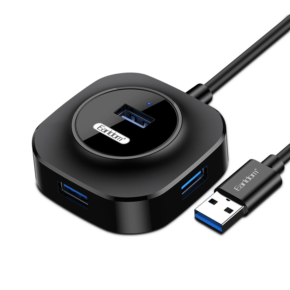 Earldom HUB06 Tak Çalıştır 4 Adet Usb 2.0 Çıkışlı Usb Çoklayıcı - Siyah