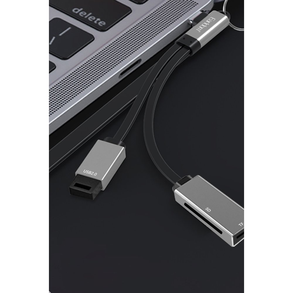 Earldom HUB18C 4in1 Type-C to USB 3.0 / USB 2.0 / SD/TF Kart Dönüştürücü - Siyah