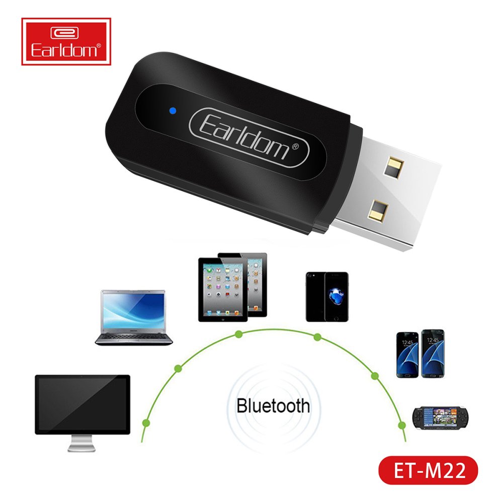 Earldom M22 Bluetooth 5.0 Usb Aux Dönüştürücü - Siyah