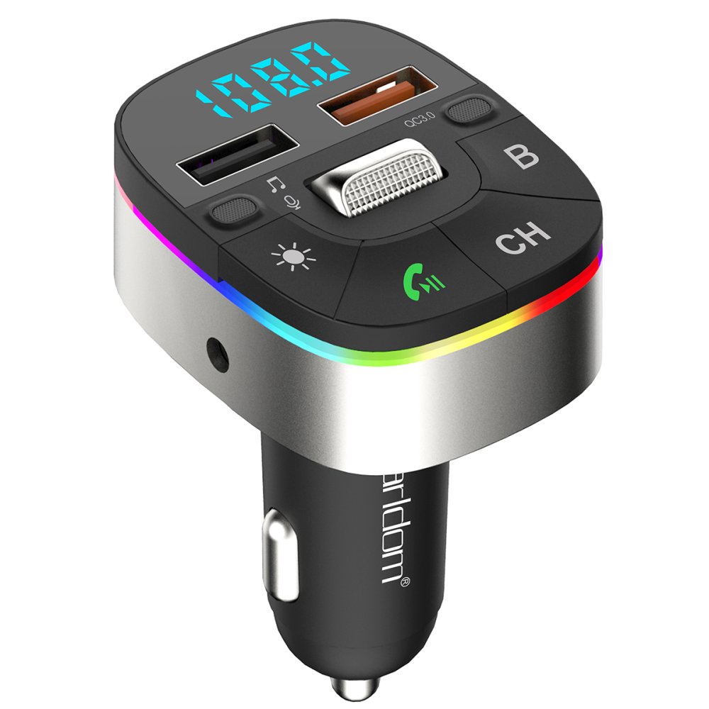 Earldom M74 Bluetooth USB3.0 Dijital FM Transmitter - Siyah