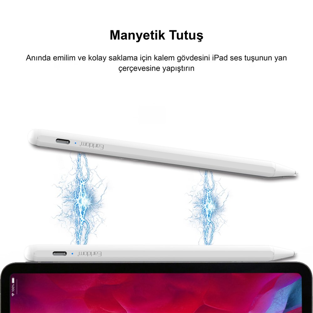 Earldom P4 iPad İçin Dokunmatik Stylus Kalem - Beyaz