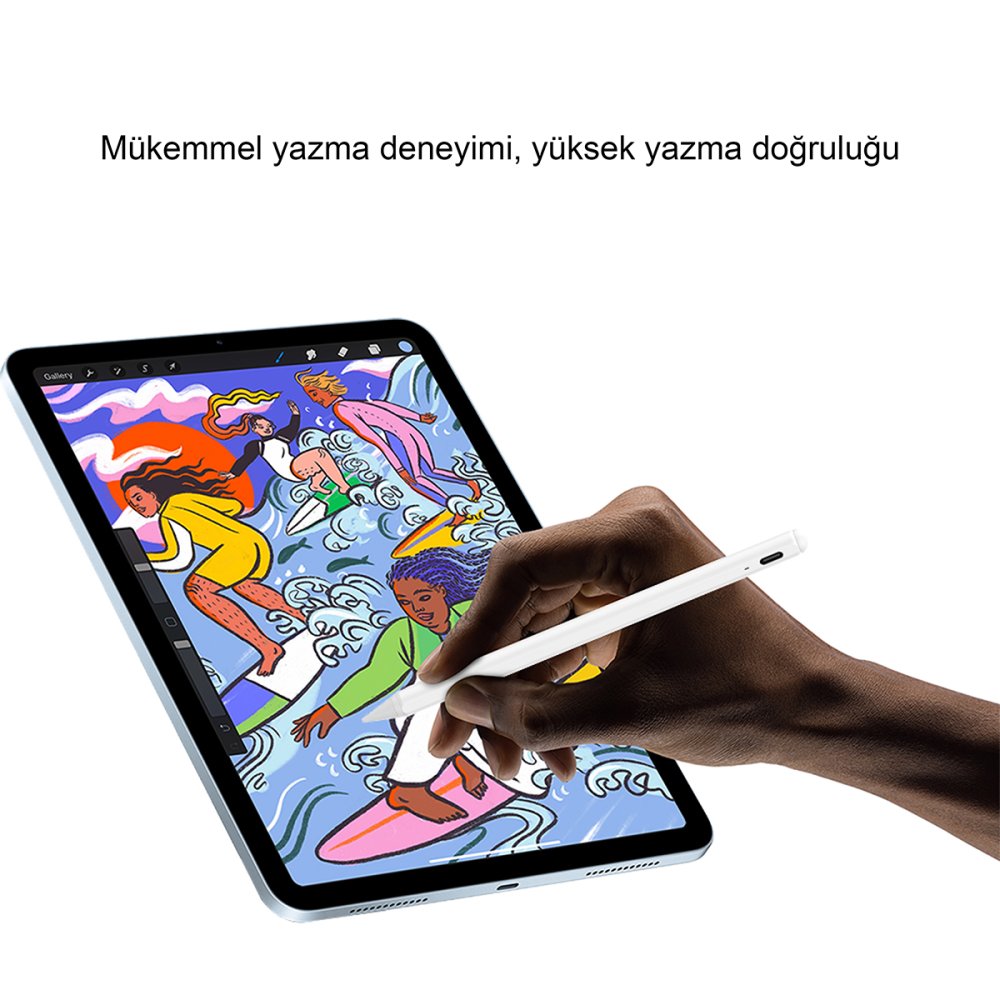 Earldom P4 iPad İçin Dokunmatik Stylus Kalem - Beyaz