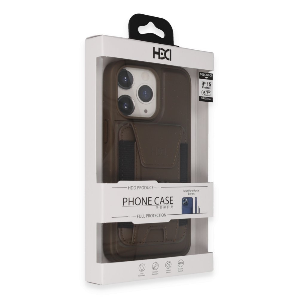 HDD iPhone 14 Pro HBC-228 Havana Magnet Kartvizitli Kapak - Titan Gri