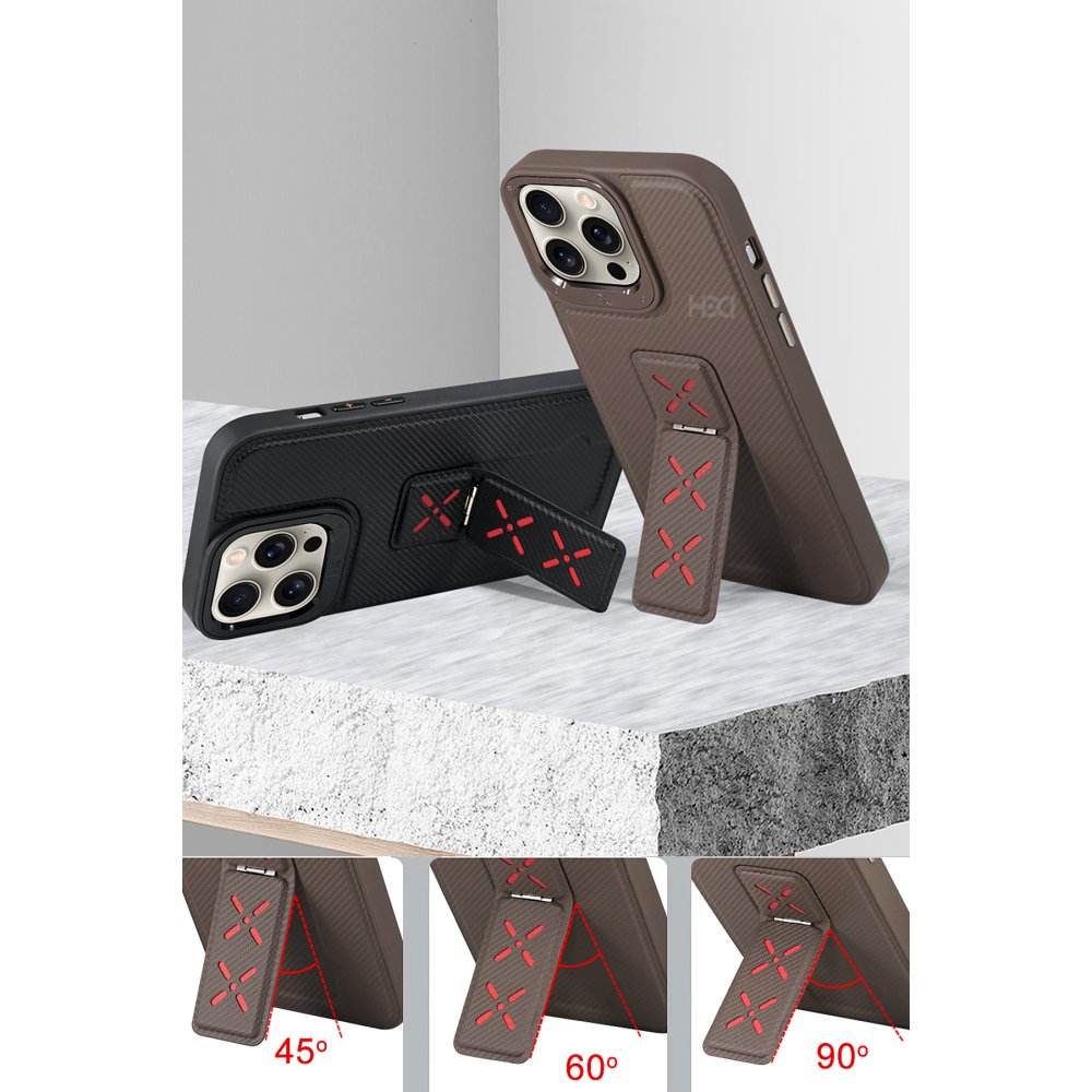 HDD iPhone 14 Pro HBC-248 Lima Standlı Kapak - Titan Gri