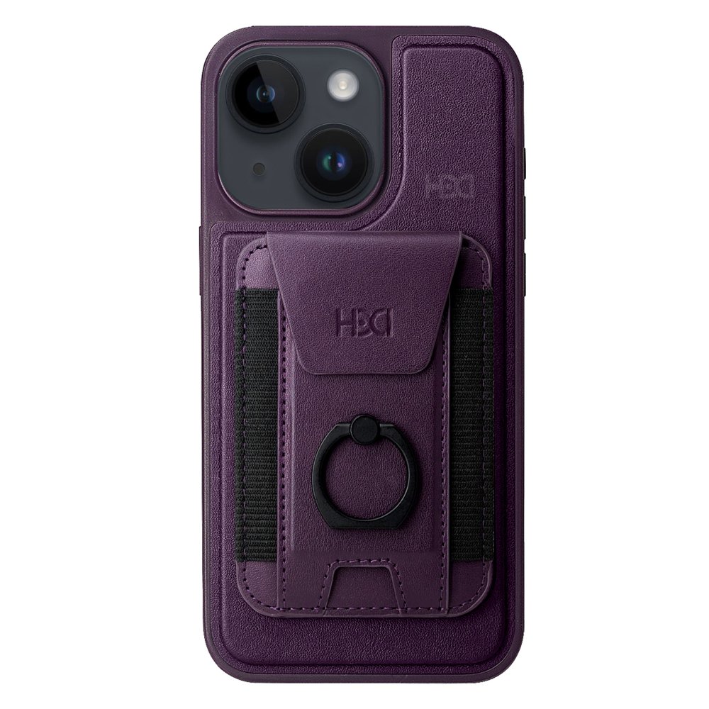 HDD iPhone 15 HBC-228 Havana Magnet Kartvizitli Kapak - Derin Mor