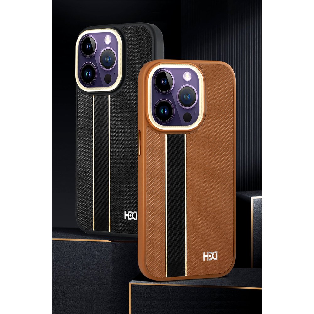 HDD iPhone 15 Pro Kılıf HBC-163 Times Kapak - Kahverengi