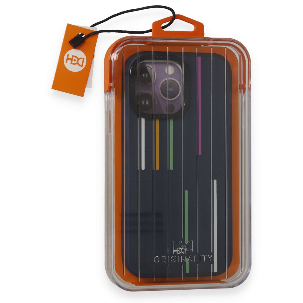 HDD iPhone 15 Pro Kılıf HBC-221 Roma Kapak - Lacivert