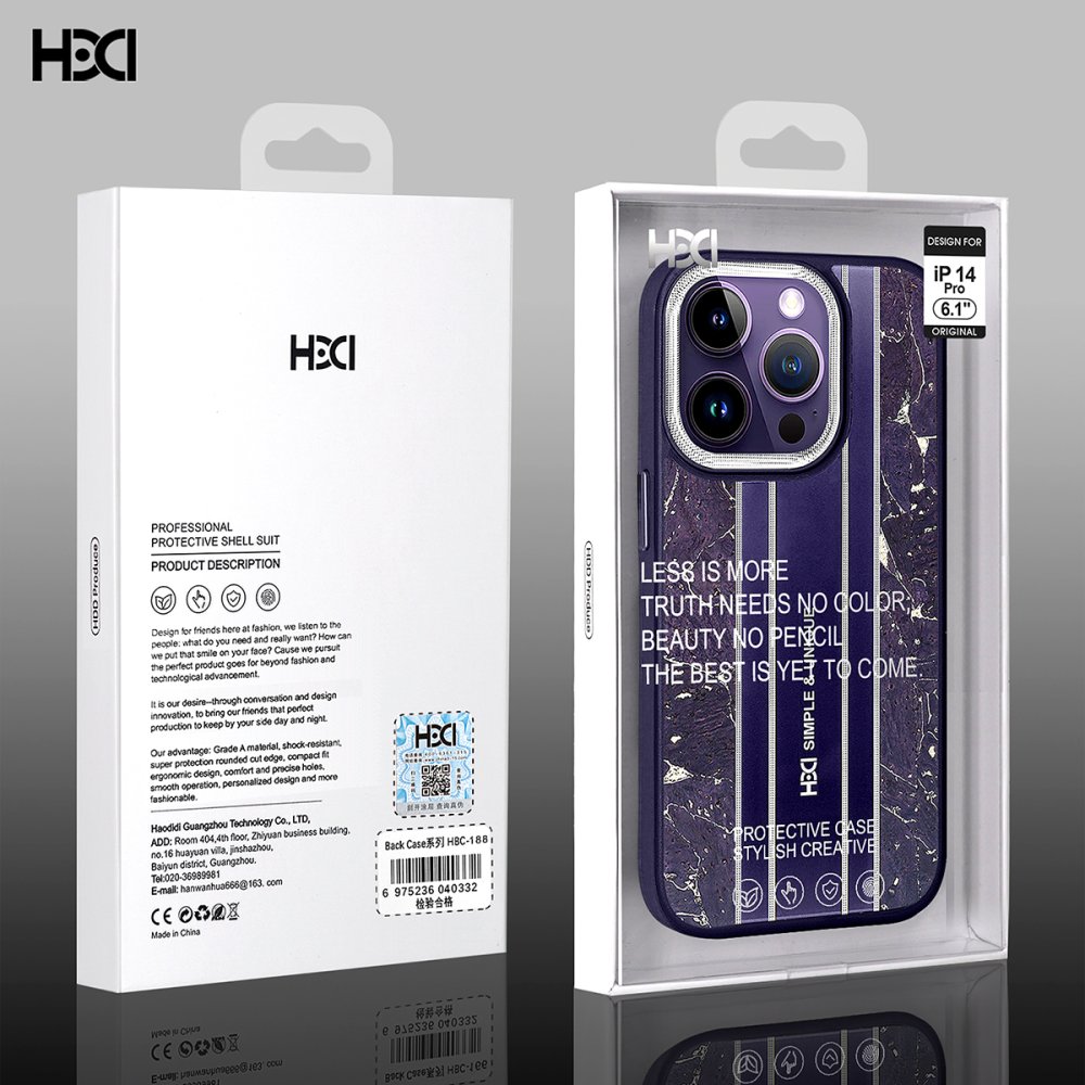 HDD iPhone 15 Pro Max Kılıf HBC-188 Astra Kapak - Derin Mor