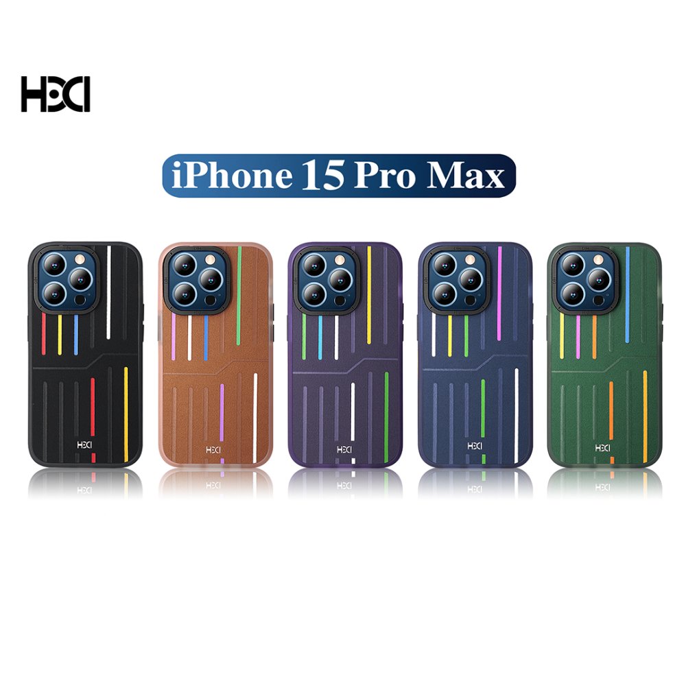 HDD iPhone 15 Pro Max Kılıf HBC-221 Roma Kapak - Koyu Yeşil