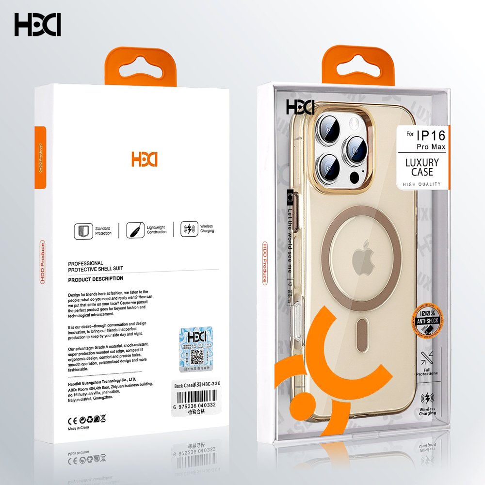 HDD iPhone 16 Pro Max HBC-330 Glaze Magsafe Kılıf - Gold