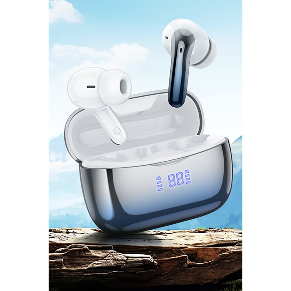 Hoco EQ16 Aktif Gürültü Engelleyici Özellikli Bluetooth 5.3 Kablosuz TWS Airpods Kulaklık - Kırmızı