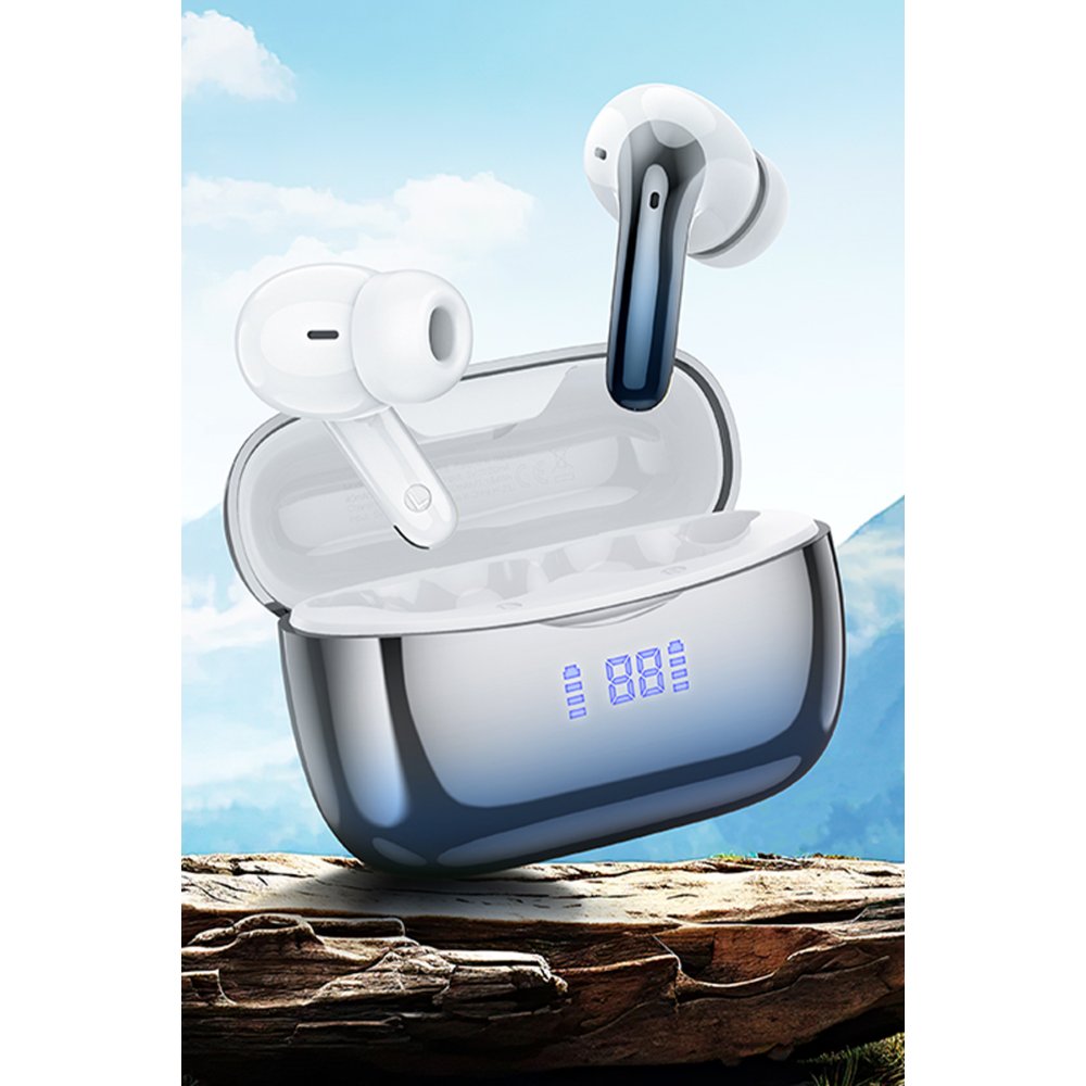 Hoco EQ16 Aktif Gürültü Engelleyici Özellikli Bluetooth 5.3 Kablosuz TWS Airpods Kulaklık - Mor