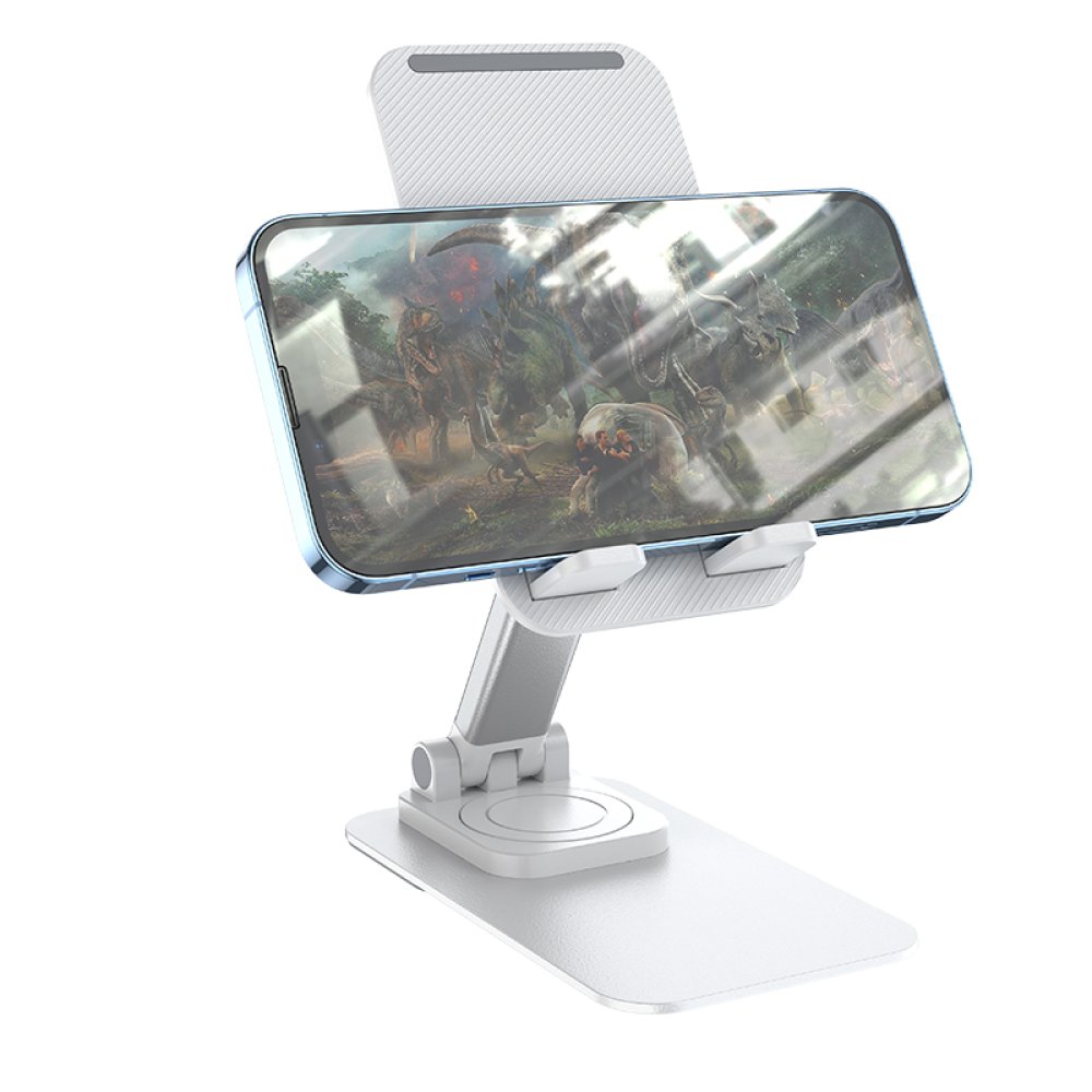 Hoco PH50 Ayarlanabilir Katlanabilir Masaüstü Telefon Tablet Tutucu - Beyaz