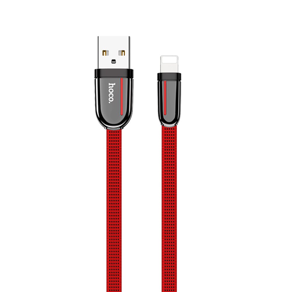 Hoco U74 USB to Lightning Şarj Data Kablosu - Kırmızı