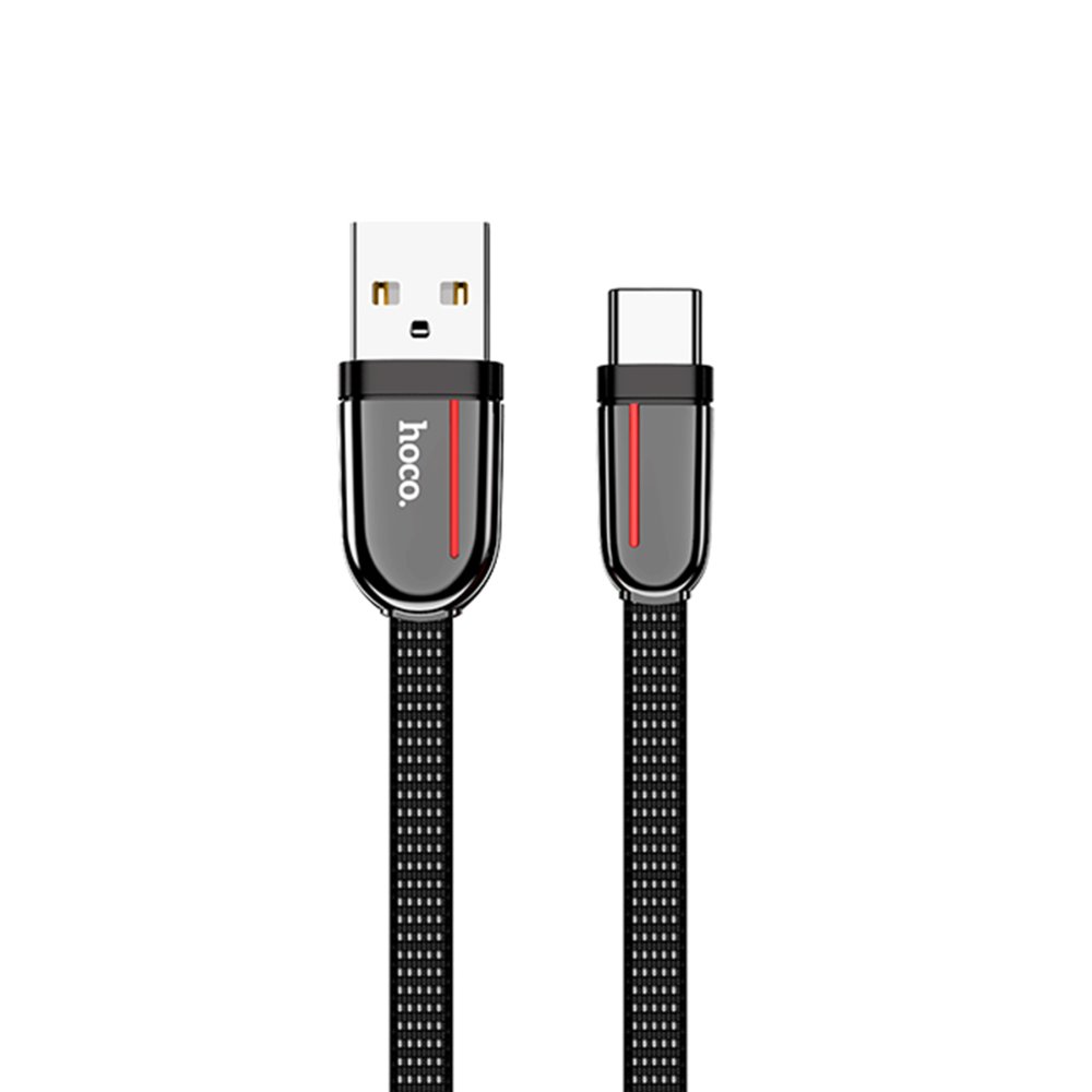 Hoco U74 USB to Type-C Şarj Data Kablosu - Siyah