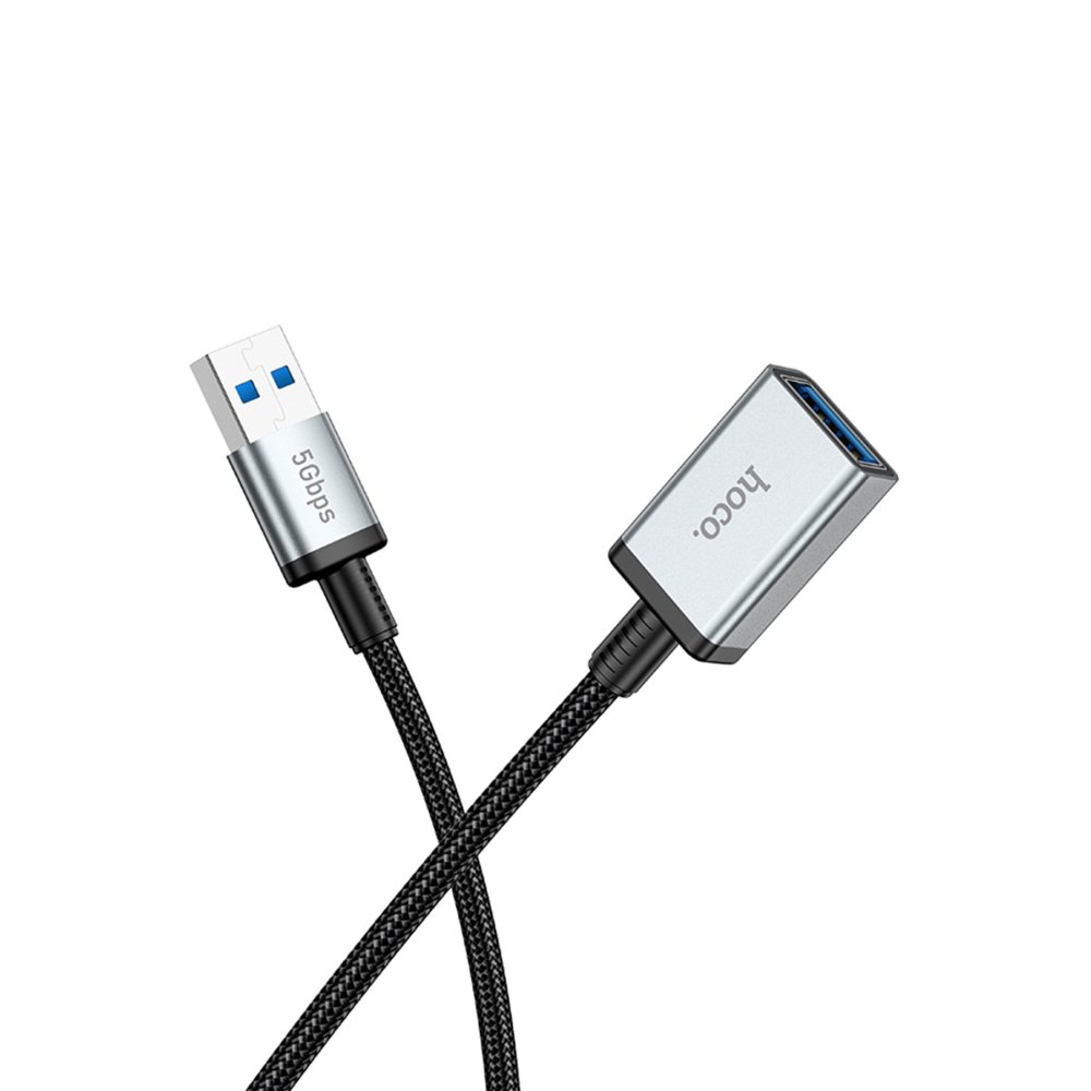 Hoco US10 50cm 5Gbps Hız Tak Çalıştır USB 3.0 to USB 3.0 Uzatma Kablosu - Siyah