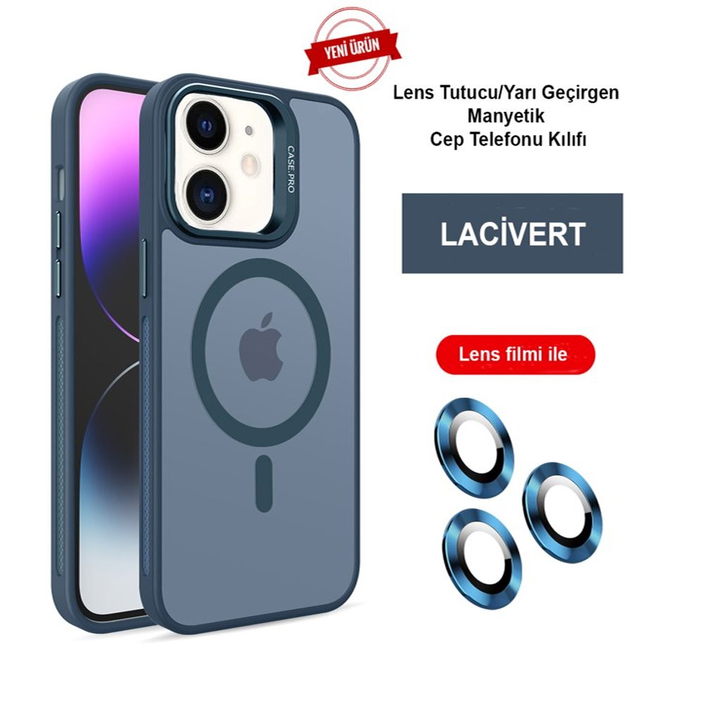 Joko iPhone 11 Kılıf Flet Lens Magsafe Kapak - Lacivert