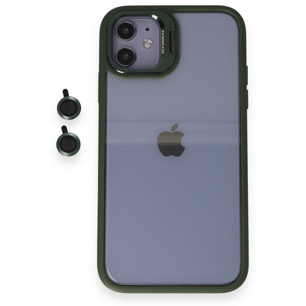 Joko iPhone 11 Kılıf Roblox Lens Standlı Kapak - Koyu Yeşil