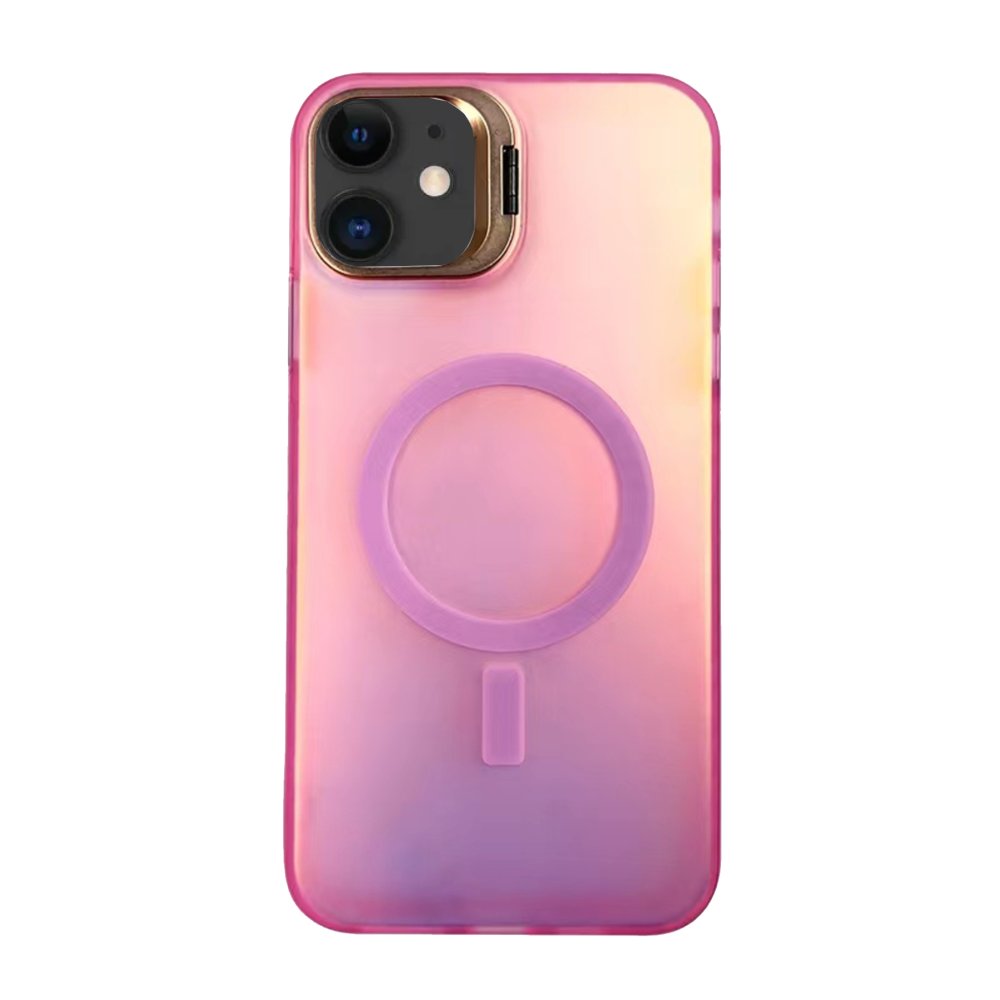 Newface iPhone 11 Primera Magsafe Standlı Kapak - Pembe