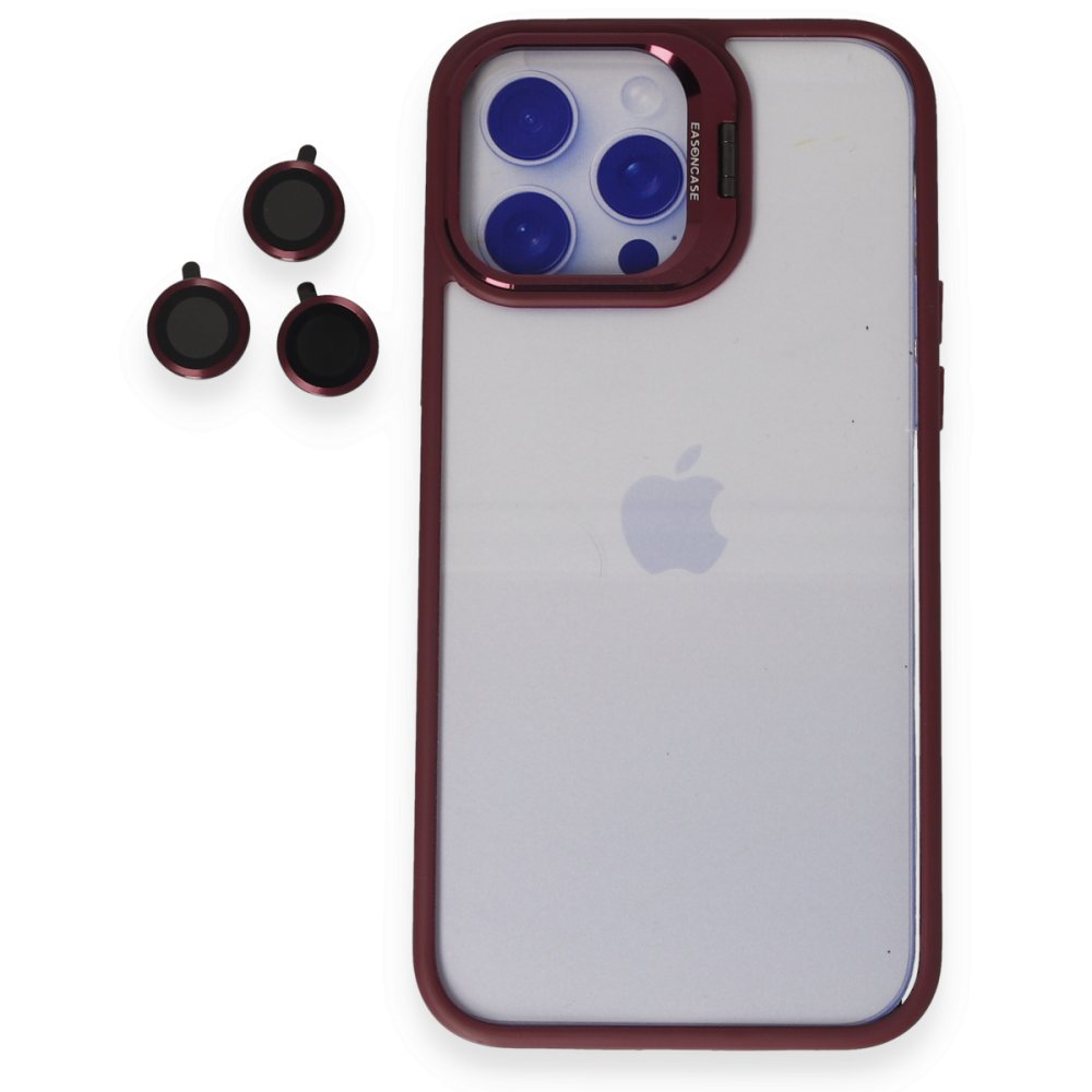 Joko iPhone 14 Pro Kılıf Roblox Lens Standlı Kapak - Bordo