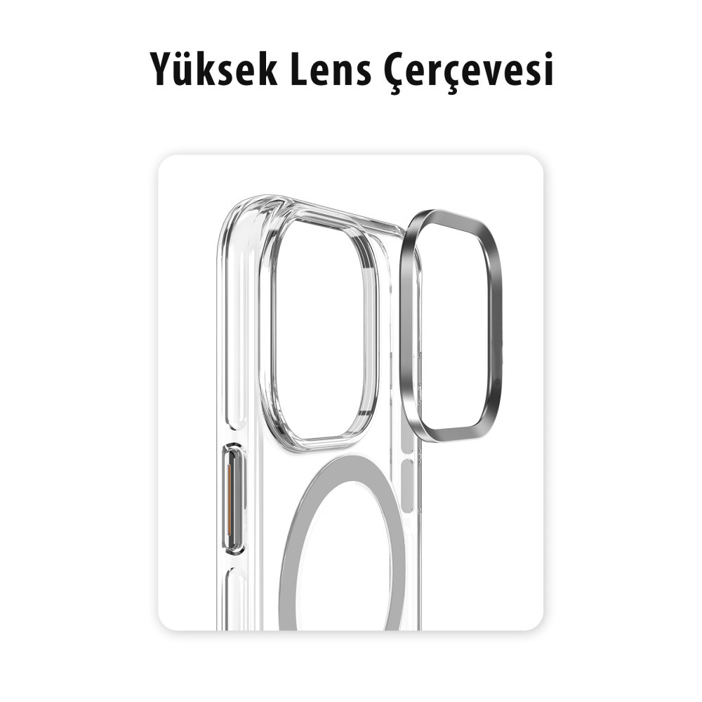 Joko iPhone 15 Pro Kılıf Crystal Magsafe Kapak - Siyah
