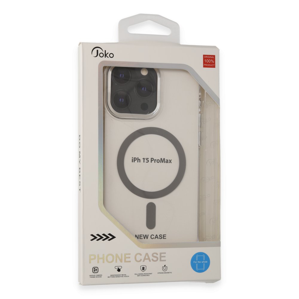 Joko iPhone 15 Pro Max Bubble Magsafe Kapak - Titan Gri