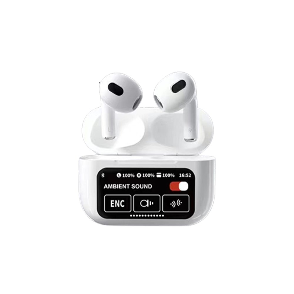 Karler Bass A10 Pro Aktif Gürültü Engelleyici Özellikli Dijital Ekranlı Airpods Bluetooth Kulaklık - Beyaz