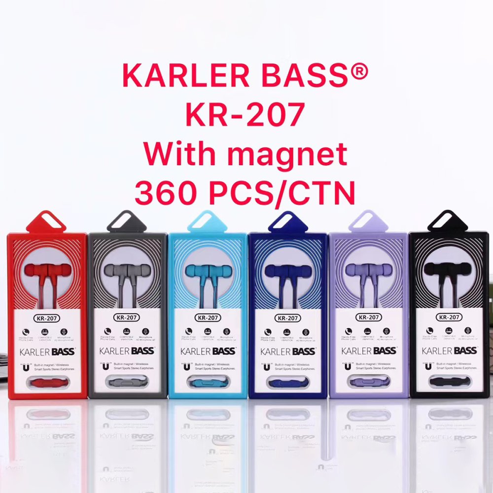 Karler Bass KR-207 Mıknatıslı Kablolu Kulaklık - Gri