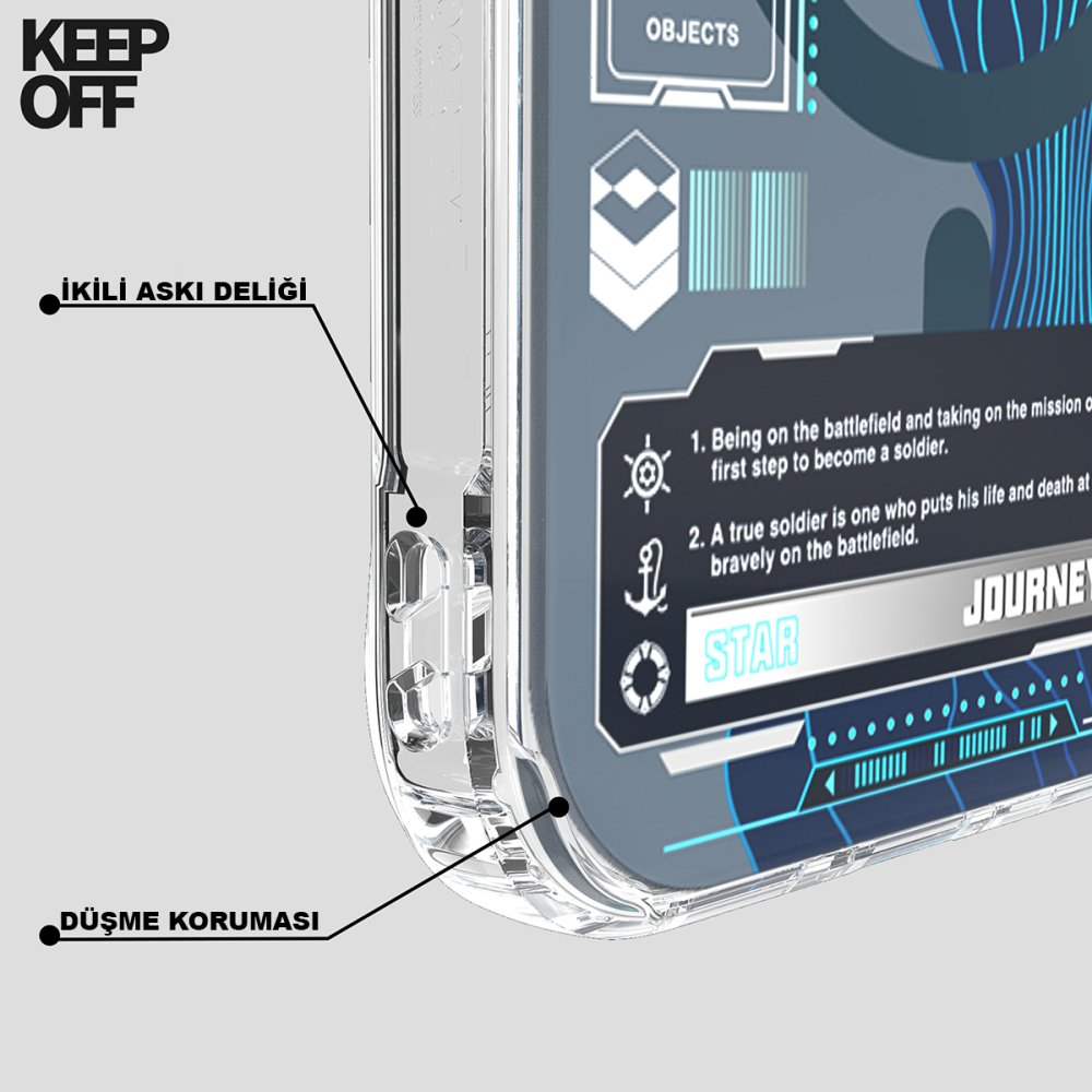 Keep Off iPhone 15 Pro Map Magsafe Kapak - Jungle