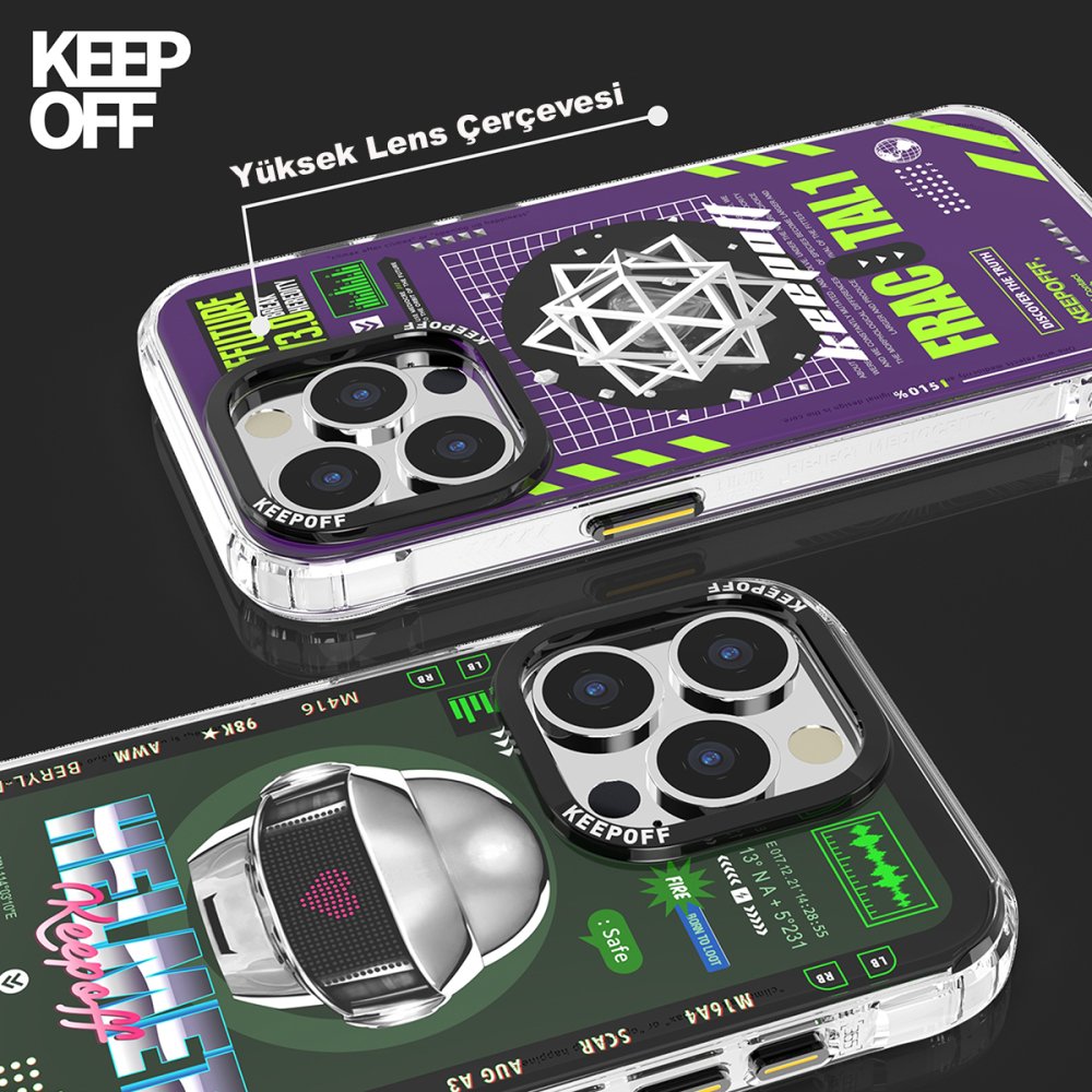 Keep Off iPhone 15 Pro Parallel Space Time Magsafe Kapak - Heart of Atom