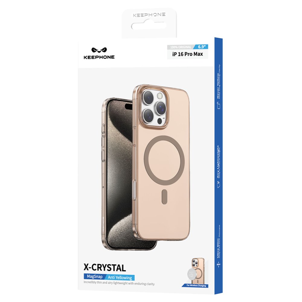 Keephone iPhone 16 Pro X-Crystal Slim Magsafe Kılıf - Şeffaf