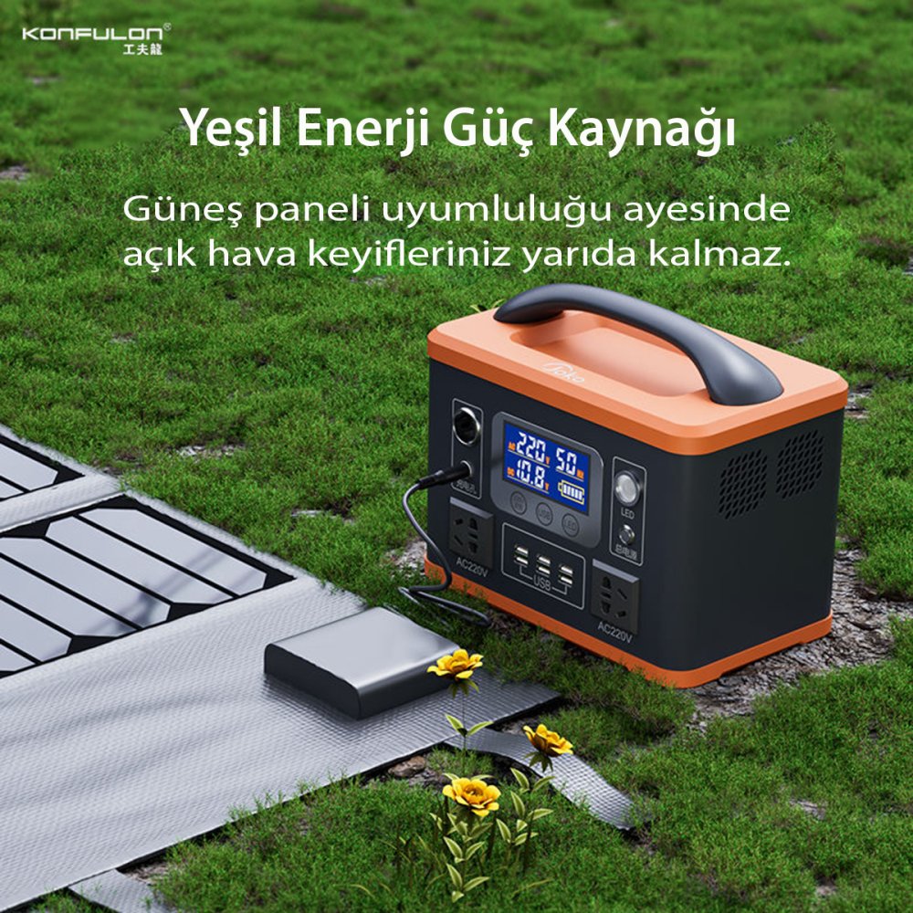 Konfulon J300 Powerbank 75.000 mAh Kamp Şarj - Siyah