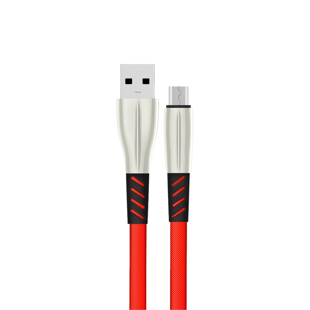 Konfulon S88 Metal Uçlu Micro USB Kablo 1M 2.4A - Kırmızı