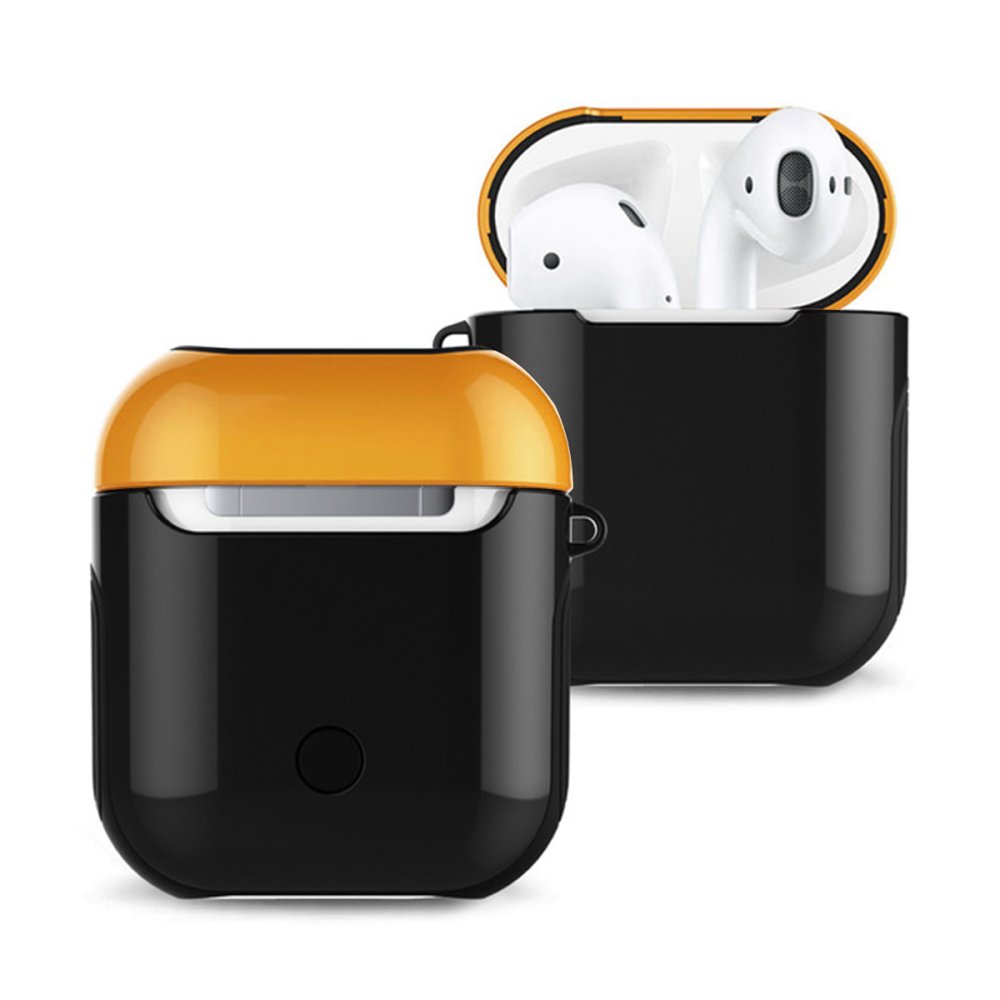 Newface Airpods (1.nesil) 3in1 Kılıf - Siyah-Sarı