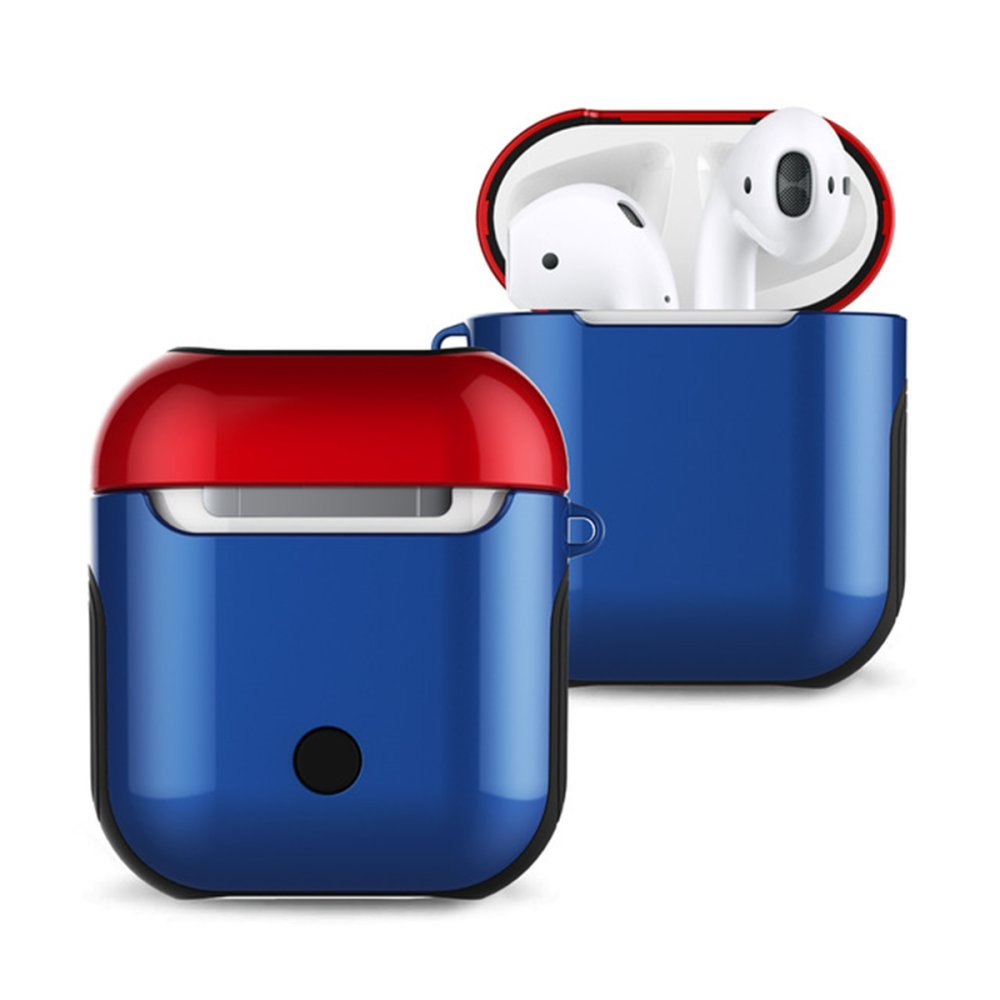 Newface Airpods 2 (2.nesil) 3in1 Kılıf - Lacivert-Kırmızı