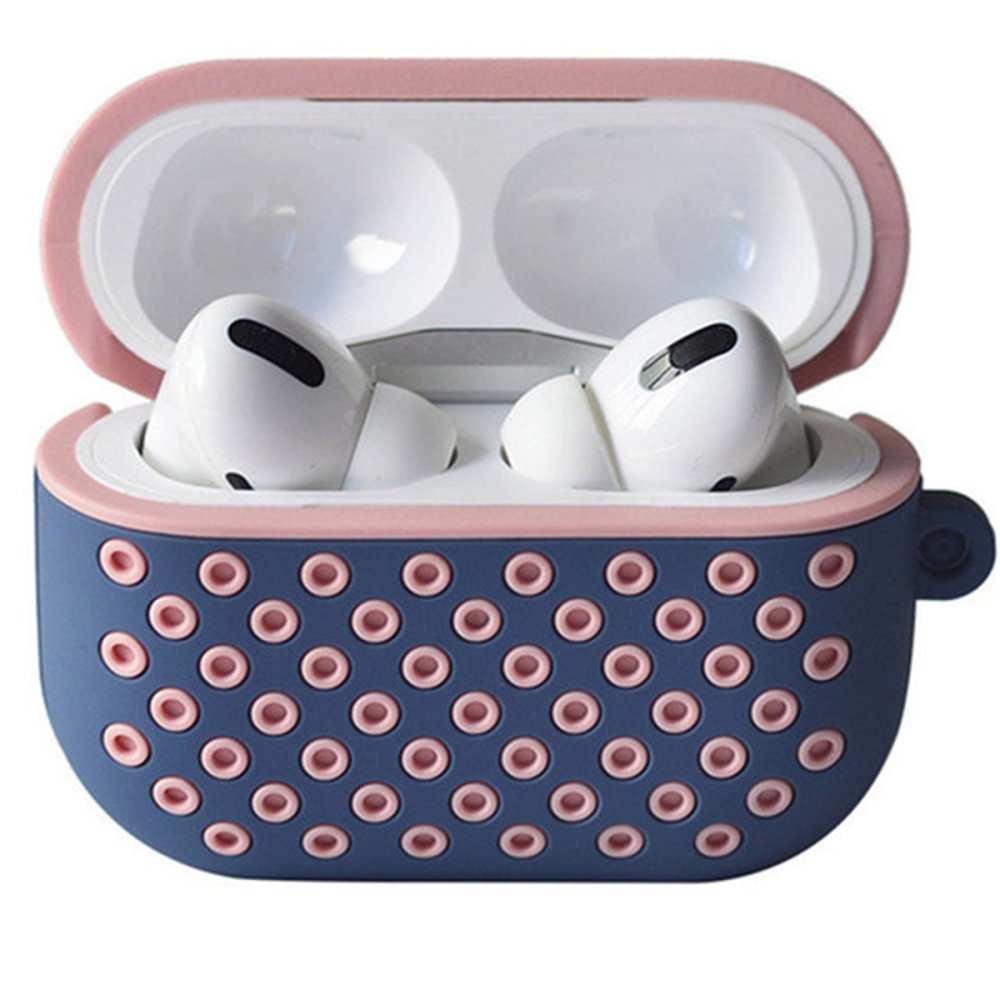 Newface Airpods Pro (1.nesil) Spor Delikli Kılıf - Mavi-Pembe