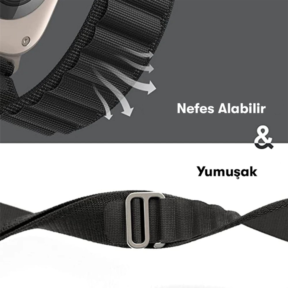 Newface Apple Watch 38mm Mountain Kordon - Beyaz