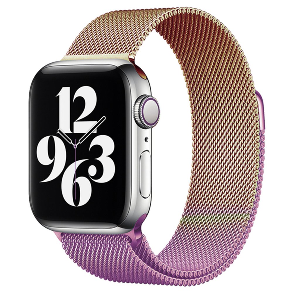 Newface Apple Watch 40mm Metal Mıknatıslı Kordon - Mor-Rose